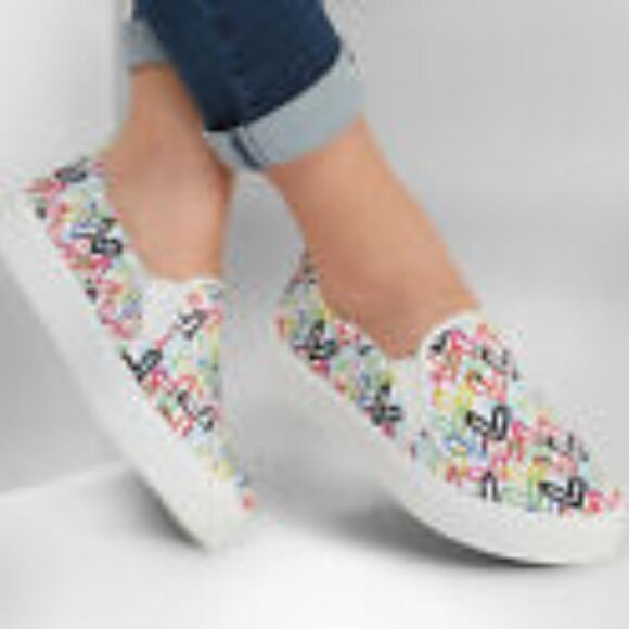 SKECHERS WOMEN'S POPPY DRIPPIN LOVE X JAMES GOLDCROWN LOVEWALL SHOE SIZE… - Picture 2 of 12